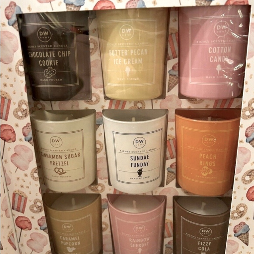 DW HOME “The Sweet Shop” set of‎ 9 candles, brand new in box!